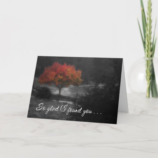 秋カラー懇親会グリーティングカード カード (正面)