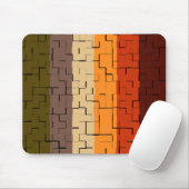 秋カラー抽象芸術ストライプ マウスパッド (マウス)