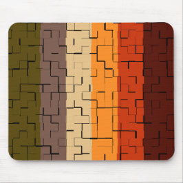 秋カラー抽象芸術ストライプ マウスパッド