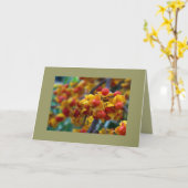 秋カラー秋フォトカスタムグリーティングカー空白のド カード (黄色い花)