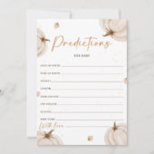 秋カードのベビーベビシャワー予測 招待状 (正面)