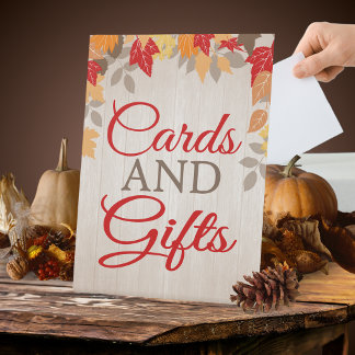 秋カード及びギフトブライダル又は結婚の 台座サイン