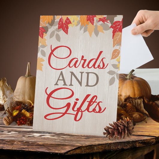 秋カード及びギフトブライダル又は結婚の 台座サイン