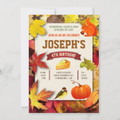 秋ガーデンカラフルオータムカボキンバースデーパーティー 招待状 (正面)