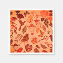 秋ガーデンコラージュ素朴な秋のヴィンテージオレンジ