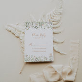 秋ガーデンワイルドフラワーミニマリストRSVP 出欠カード