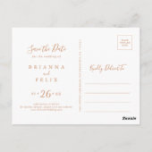 秋ガーデンワイルドフラワー日付を保存 ポストカード (裏面)