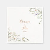 秋ガーデンワイルドフラワー結婚ズナプキン スタンダードカクテルナプキン (正面)