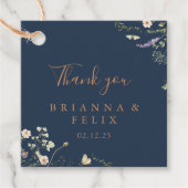 秋ガーデンワイルドフラワー結婚式の引き出物ラベル フェイバータグ (正面)