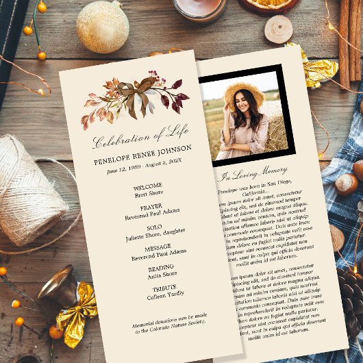 秋ガーランドお祝いライフプログラム プログラム