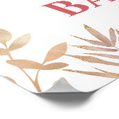 秋ガールエレファントベビーシャワーウェルカムサイン ポスター (角)