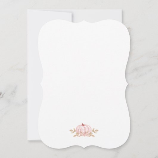 秋ガールエレファントベビーシャワー招待状 招待状 (裏面)