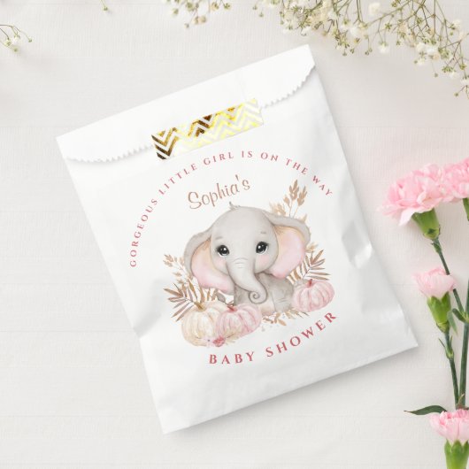 秋ガールベビーシャワー紙お気に入りバッグ フェイバーバッグ (封をした状態)