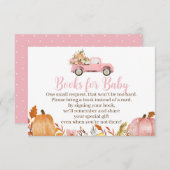 秋ガール用ベビーカード用ベビーシャワー本 エンクロージャーカード (正面/裏面)