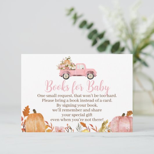 秋ガール用ベビーカード用ベビーシャワー本 エンクロージャーカード (スタンド正面)