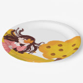 秋ガール紙プレート ペーパープレート (アングル)