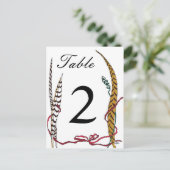 秋キジのテーブル番号カード披露宴 ポストカード (スタンド正面)