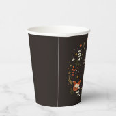 秋キツネとカスタマイズ可能な文字 紙コップ (右)