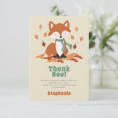 秋キツネウッドランド誕生日サンキューユー 招待状 (スタンド正面)