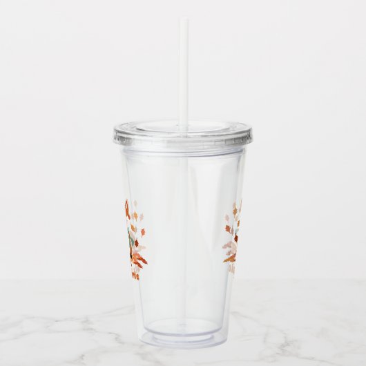 秋キツネウッドランド誕生日 アクリルタンブラー (右)