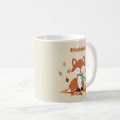 秋キツネウッドランド誕生日 コーヒーマグカップ (正面右)