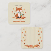 秋キツネウッドランド誕生日 ノートカード (正面/裏面)