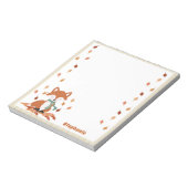 秋キツネウッドランド誕生日 ノートパッド (回転)