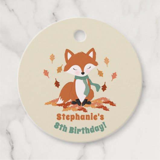 秋キツネウッドランド誕生日 フェイバータグ (正面)
