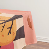 秋キツネハッピー秋ヤルパーソナライズされたデコール テーブルクロス (インサイチュ)