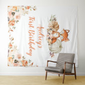 秋キツネ彼女はワイルドワン誕生日サインタペストリー タペストリー (インサイチュ(横))