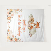 秋キツネ彼女はワイルドワン誕生日サインタペストリー タペストリー (正面(横))