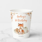 秋キツネ彼女はワイルドワン誕生日紙カップ 紙コップ (裏面)