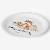 秋キツネ彼女はワイルドワン誕生日紙プレート ペーパープレート (アングル)