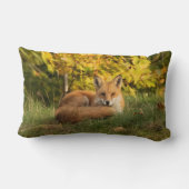 秋キツネ ランバークッション (裏面)