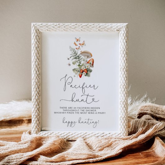 秋キノコおしゃぶり狩りベビーシャワーゲーム ポスター