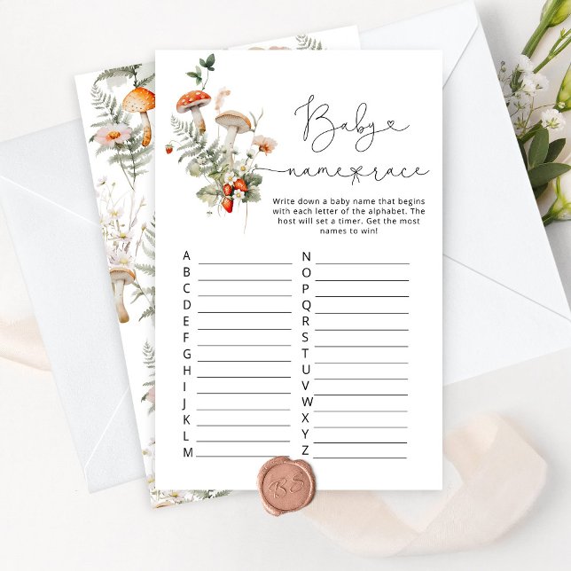 秋キノコベビー名レースベビーシャワーゲーム (クリエイターアップロード済み)