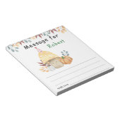 秋キノコ誕生日タイムカプセルメッセージ ノートパッド (アングル)