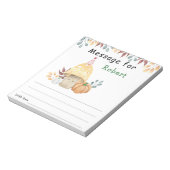 秋キノコ誕生日タイムカプセルメッセージ ノートパッド (回転)