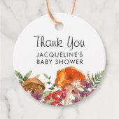 秋キノコ赤ちゃんシャワーありがとう フェイバータグ (正面)