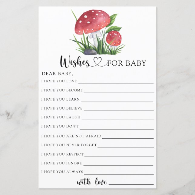 秋キノコ赤ちゃんシャワーの願いベビー (正面)