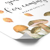 秋キノコ – ありがとうござ来う ポスター (角)