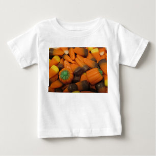 秋キャンディーコーン乳児Tシャツ ベビーTシャツ