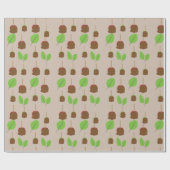 秋キャンディーリンゴ緑 ラッピングペーパー (フラット)