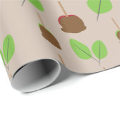 秋キャンディーリンゴ緑 ラッピングペーパー (ロールコーナー)