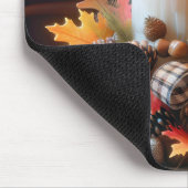 秋キャンドルセンターピース マウスパッド (コーナー)