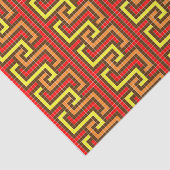 秋ギリシャ鍵レッドイエローオレンジ 薄葉紙 (詳細)