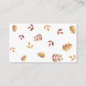 秋クマとカボチャ – ディスプレイシャワーカード エンクロージャーカード (裏面)