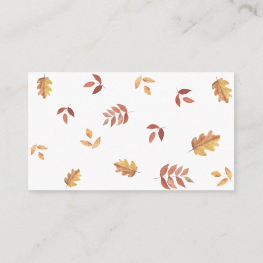 秋クマとカボチャ – ディスプレイシャワーカード エンクロージャーカード (裏面)