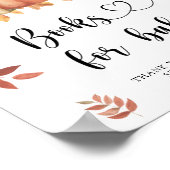 秋クマとカボチャ、ベビーポスター用の本 ポスター (角)