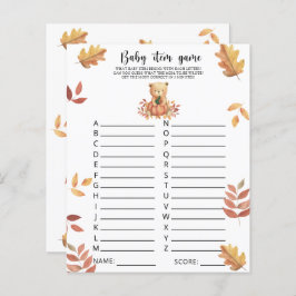 秋クマ – ベビーアイテムゲーム。赤ちゃんシャワーゲーム